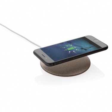 Logo trade promotional giveaway photo of: 5W Wheat straw wireless charger
