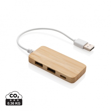 Logotrade corporate gifts photo of: Bamboo hub with Type-C