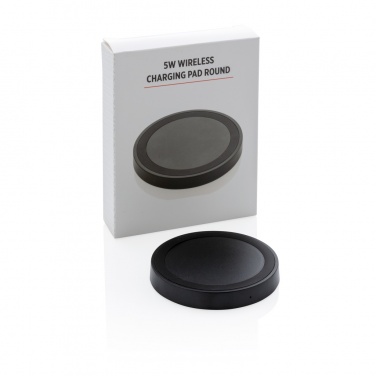 Logo trade promotional gifts picture of: 5W wireless charging pad round