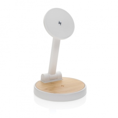 Logo trade corporate gift photo of: Ontario RCS rplastic 15W magnetic charging 2 in 1 stand