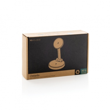 Logo trade promotional products picture of: Ontario RCS rplastic 15W magnetic charging 2 in 1 stand