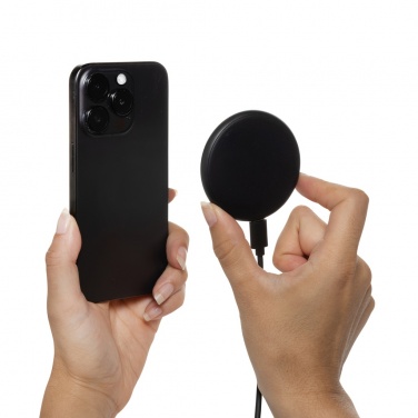 Logotrade promotional giveaway image of: Magnapad 15W RCS rplastic magnetic 3 in 1 charging pad
