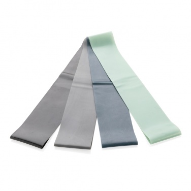 Logo trade promotional giveaway photo of: 4pc elastic fitness bands in pouch