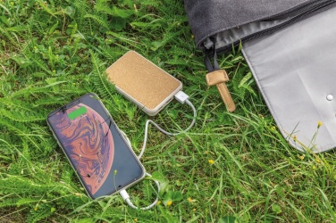 Logotrade promotional giveaways photo of: Cork and Wheat 5.000 mAh pocket powerbank