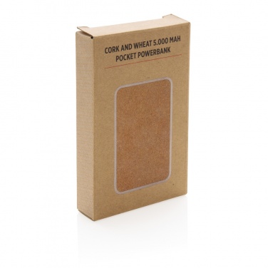 Logotrade advertising product image of: Cork and Wheat 5.000 mAh pocket powerbank