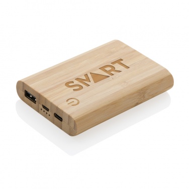 Logotrade corporate gifts photo of: Bamboo 5.000 mAh powerbank