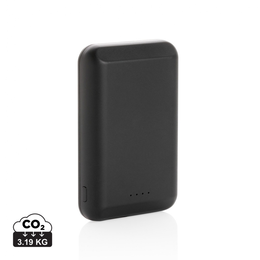 Logo trade promotional item photo of: Magnetic 5.000 mAh 5W wireless powerbank