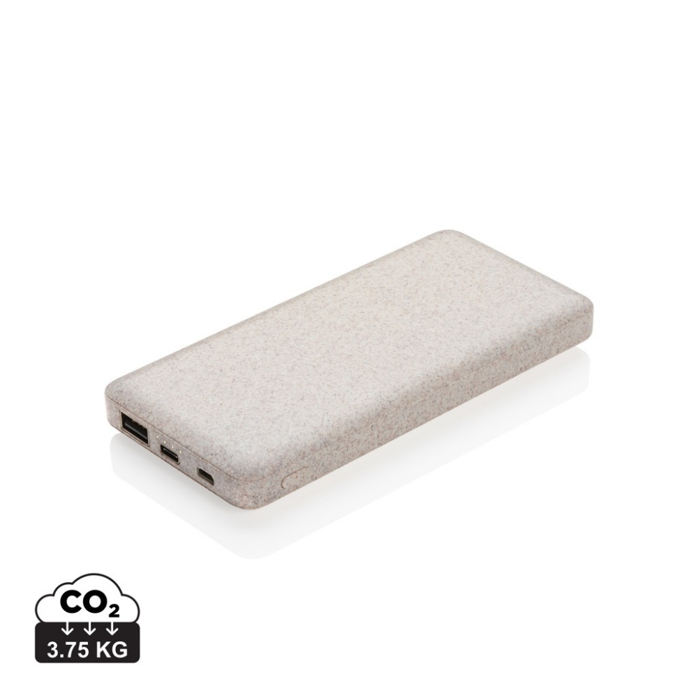 Logo trade business gift photo of: 10.000 mah wheat straw powerbank