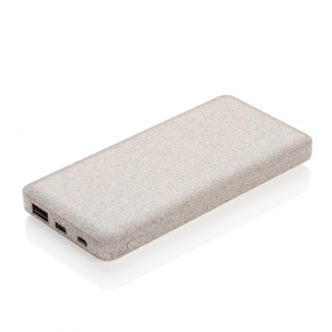 Logotrade promotional item picture of: 10.000 mah wheat straw powerbank