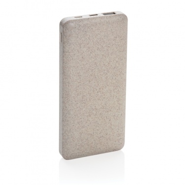 Logo trade promotional items picture of: 10.000 mah wheat straw powerbank