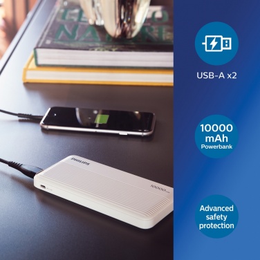 Logo trade corporate gift photo of: Philips 10.000 mAh slim powerbank