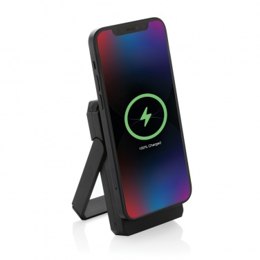 Logo trade promotional merchandise picture of: Skywave RCS rplastic solar powerbank 5000 mAh 10W wireless