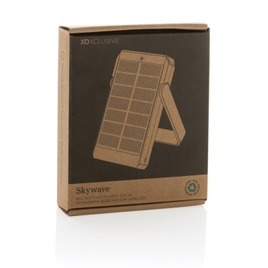 Logotrade business gift image of: Skywave RCS rplastic solar powerbank 5000 mAh 10W wireless