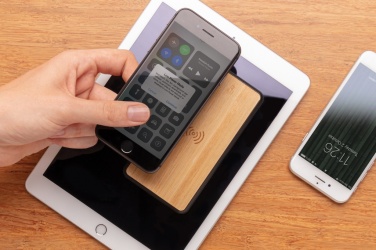 Logo trade advertising products picture of: RCS recycled plastic 8000 mAh Wireless Powerbank