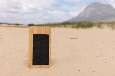 Logotrade promotional giveaway picture of: Sunwick 10.000 mAh Bamboo solar powerbank