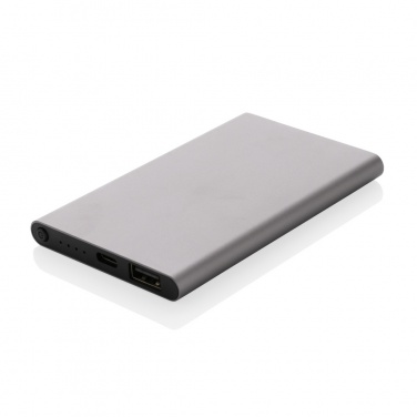 Logotrade promotional gift image of: RCS recycled plastic/aluminum 4000 mah powerbank with type C