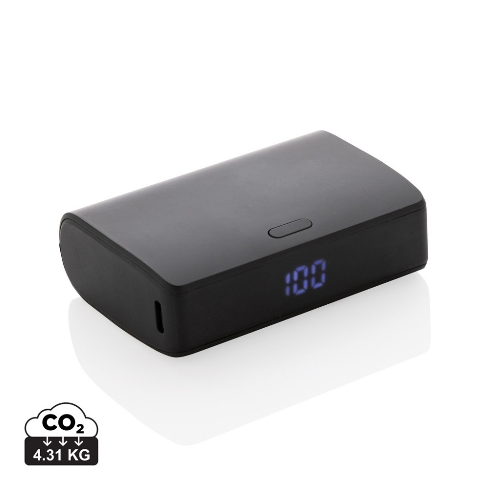 Logo trade business gift photo of: FlashCharge RCS rplastic 10000 mah fast charge powerbank