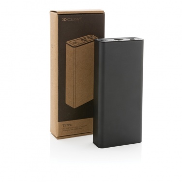 Logo trade business gifts image of: Terra RCS recycled 20W aluminium powerbank 20.000 mAh