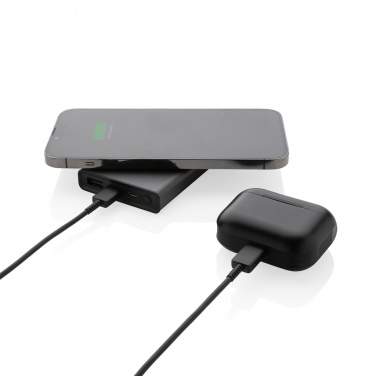 Logotrade promotional items photo of: Terra RCS recycled aluminium 5000 mAh powerbank 5W wireless