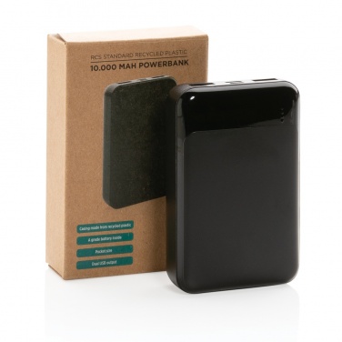 Logo trade promotional item photo of: RCS standard recycled plastic 10.000 mAh powerbank