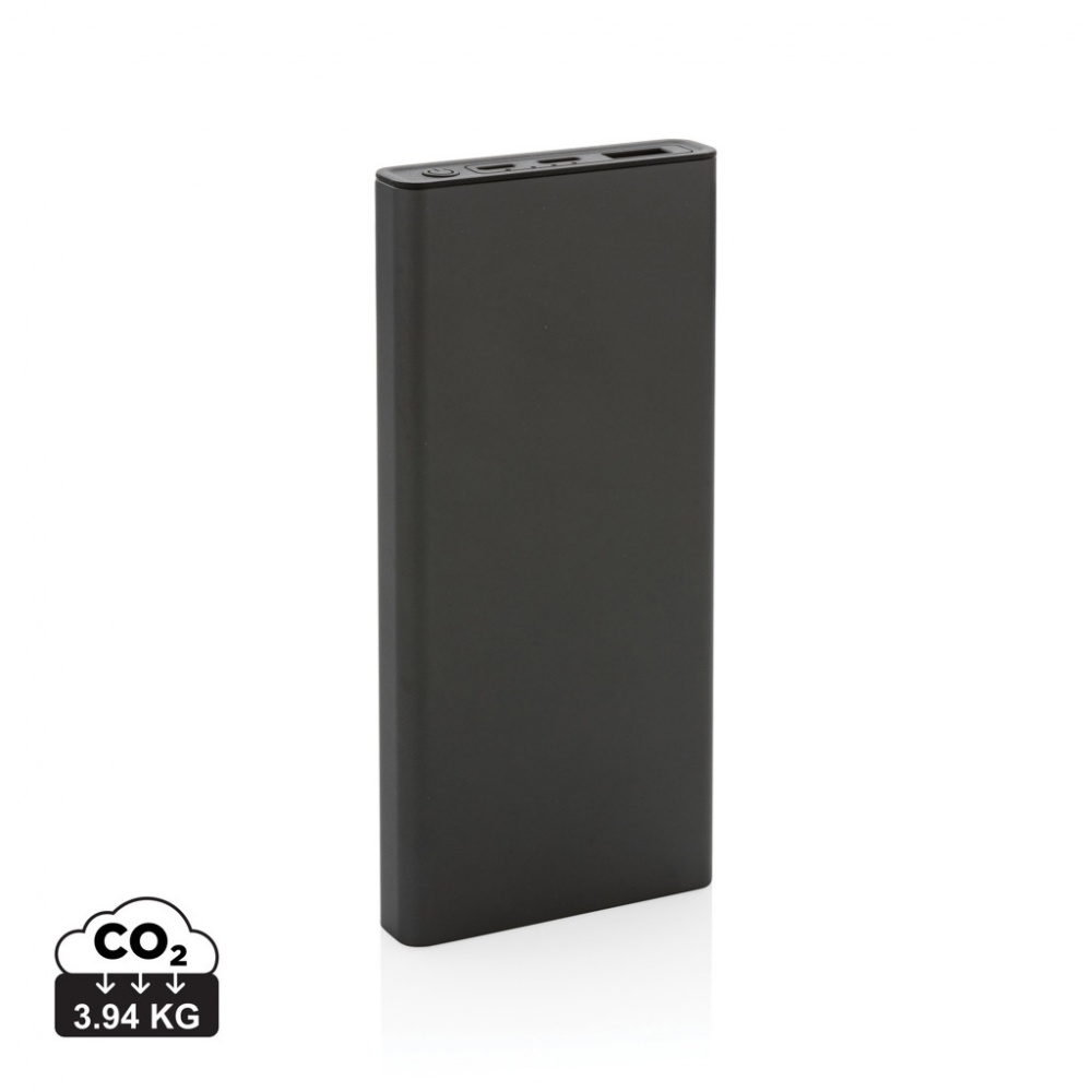 Logo trade promotional merchandise image of: Terra RCS recycled 18W aluminium powerbank 10.000 mAh