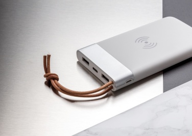 Logo trade business gifts image of: Aria 8.000 mAh 5W wireless charging powerbank
