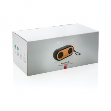 Logotrade business gift image of: Bamboo X double speaker