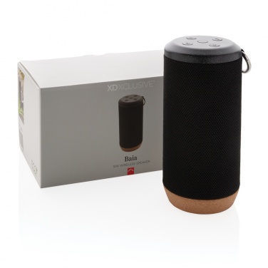 Logo trade advertising products image of: Baia 10W wireless speaker, cork