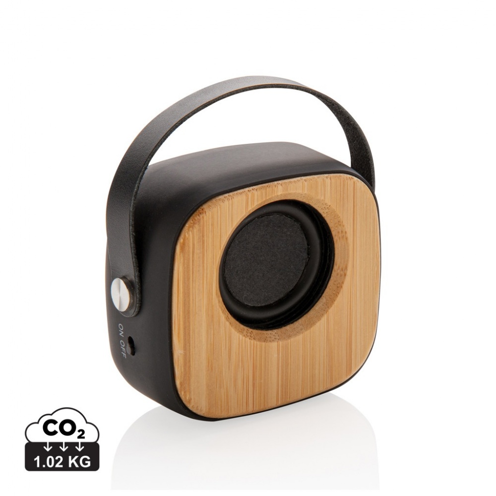 Logotrade promotional giveaway image of: Bamboo 3W Wireless Fashion Speaker