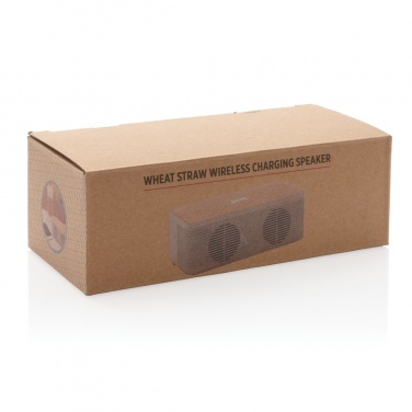 Logo trade corporate gift photo of: Wheatstraw wireless charging speaker