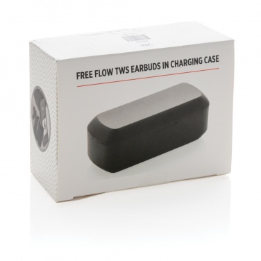 Logo trade corporate gift photo of: Free Flow TWS earbuds in charging case