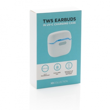 Logotrade promotional products photo of: TWS earbuds in UV-C sterilising charging case