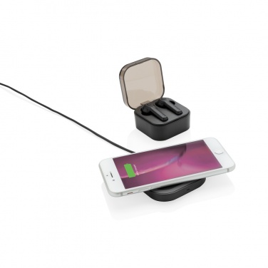Logo trade promotional items picture of: TWS earbuds in wireless charging case