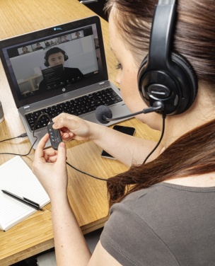 Logotrade promotional item image of: Over ear wired work headset