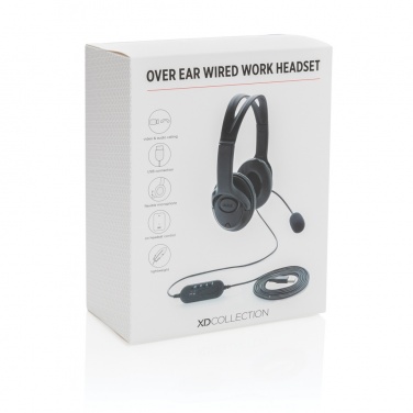 Logotrade promotional items photo of: Over ear wired work headset