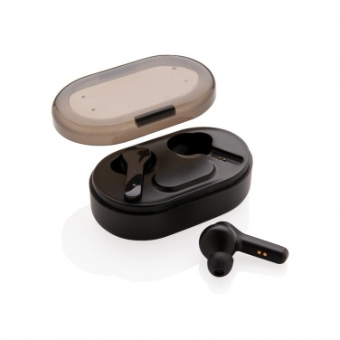 Logotrade promotional product picture of: Light up logo TWS earbuds in charging case