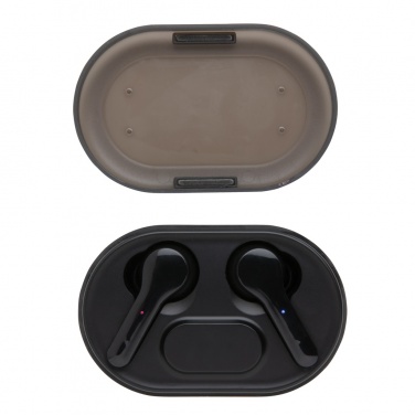 Logotrade promotional giveaway image of: Light up logo TWS earbuds in charging case