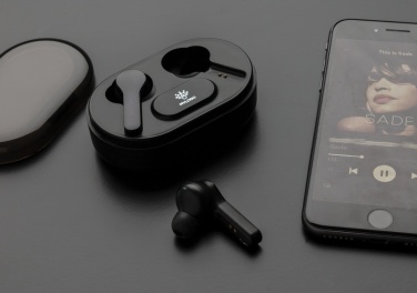 Logotrade promotional giveaway picture of: Light up logo TWS earbuds in charging case