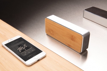 Logotrade advertising product picture of: Nevada Bamboo 3W wireless speaker