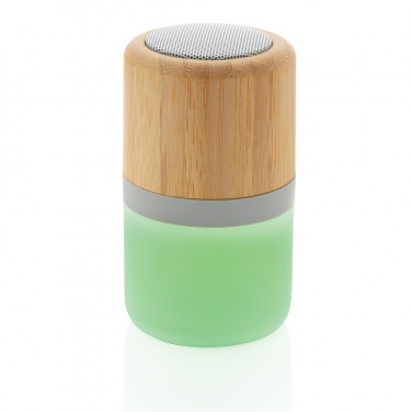 Logo trade promotional items picture of: Bamboo colour changing 3W speaker light