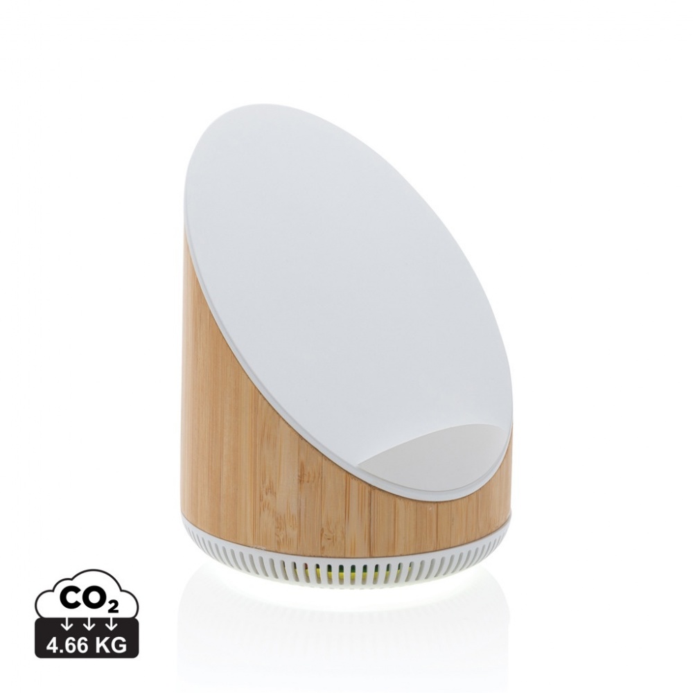 Logotrade promotional item picture of: Ovate bamboo 5W speaker with 15W wireless charger