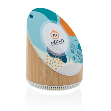Logo trade promotional product photo of: Ovate bamboo 5W speaker with 15W wireless charger