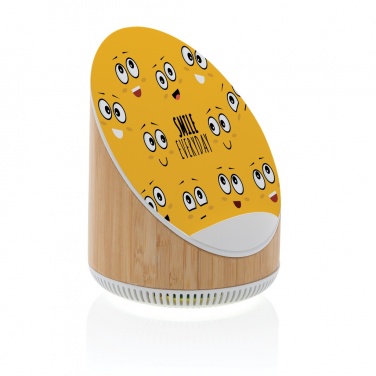Logotrade promotional product picture of: Ovate bamboo 5W speaker with 15W wireless charger