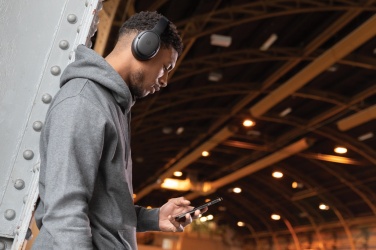 Logo trade promotional giveaways image of: Urban Vitamin Palo Alto RCS rplastic headphone