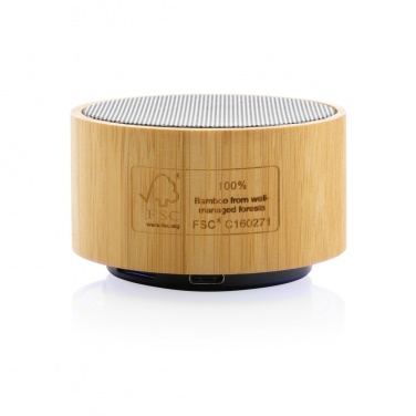 Logotrade advertising product image of: RCS recycled plastic and bamboo 3W wireless speaker