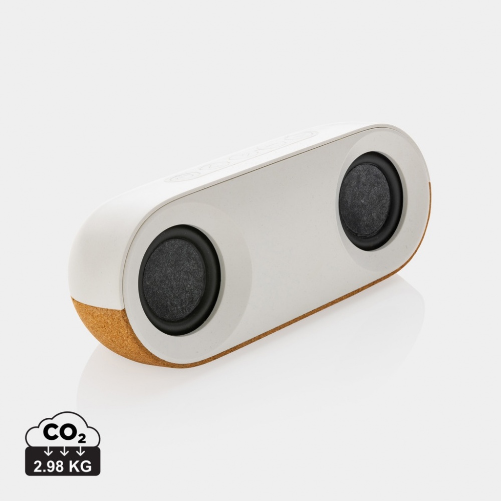 Logotrade promotional product picture of: Oregon RCS recycled plastic and cork 10W speaker