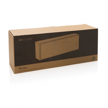 Logo trade business gifts image of: Wynn 10W bamboo wireless speaker