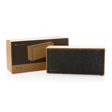 Logo trade advertising products picture of: Wynn 20W bamboo wireless speaker