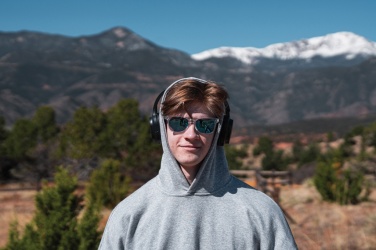 Logotrade business gift image of: RCS recycled plastic Elite Foldable wireless headphone