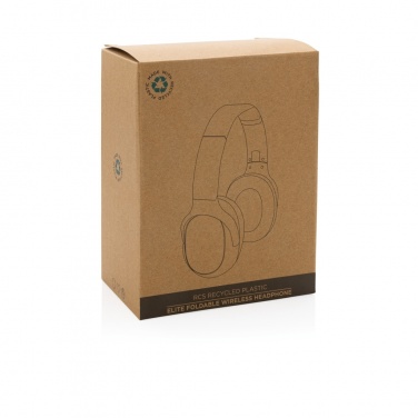 Logo trade promotional products picture of: RCS recycled plastic Elite Foldable wireless headphone